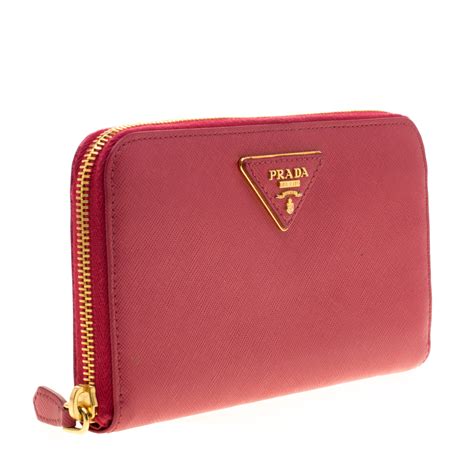 prada saffiano wallet pink|prada saffiano wallet price.